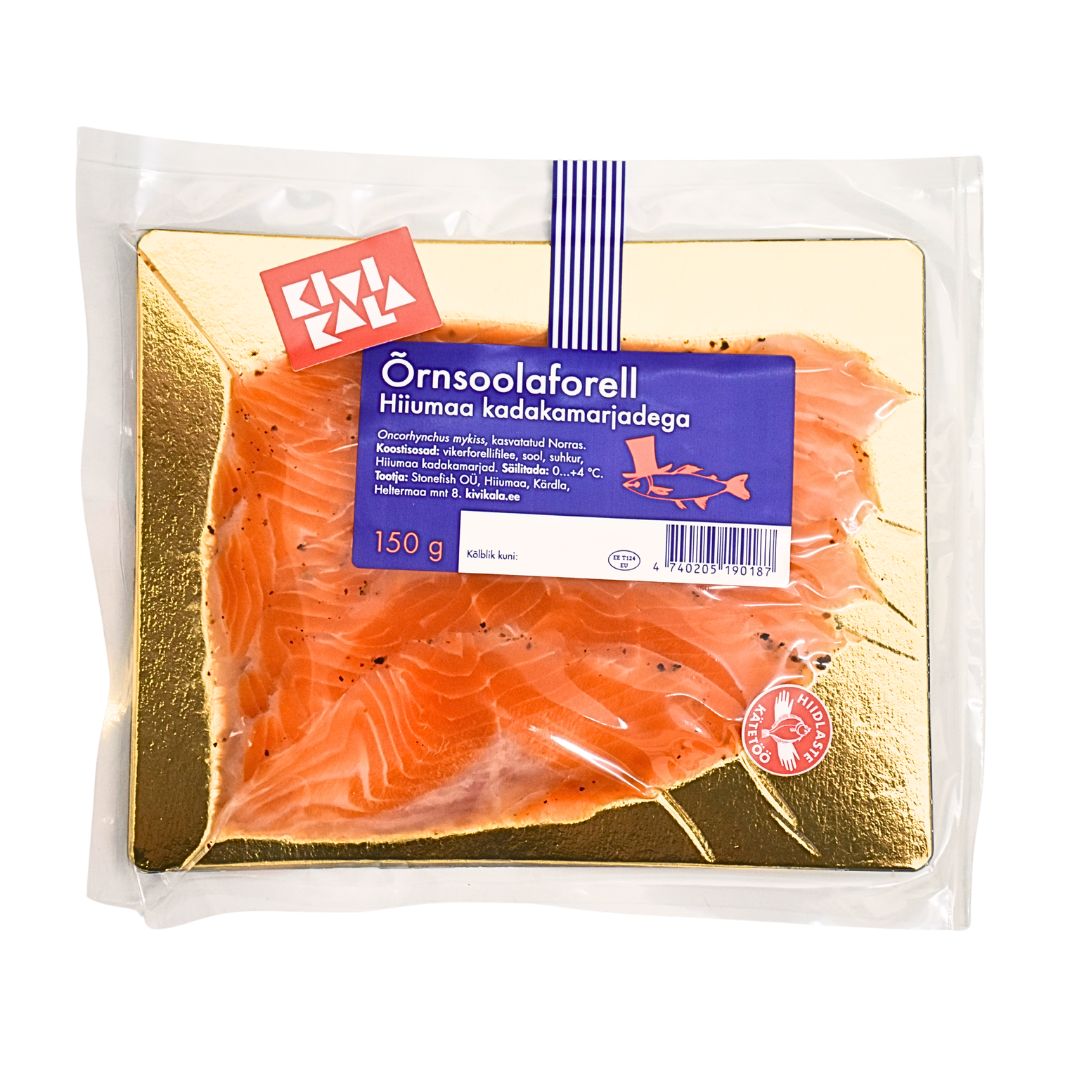 Õrnsoolaforell Hiiumaa kadakamarjadega